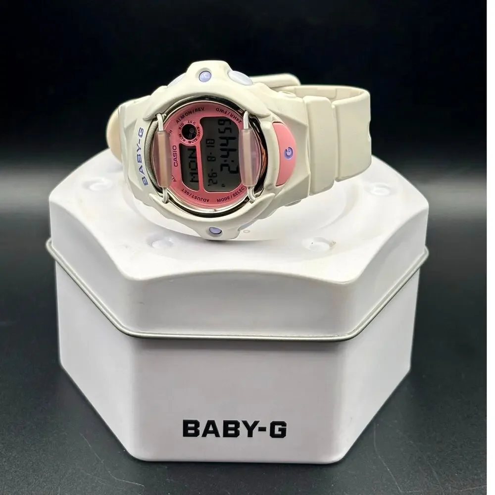 Casio Baby-G BG-169PB-7 Playful Beach White Pink Digital W omen’s Watch 200M